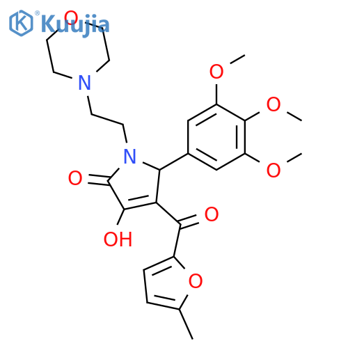 3-hydroxy-4-(5-methylfuran-2-carbonyl)-1-2-(morpholin-4-yl)ethyl-5-(3,4,5-trimethoxyphenyl)-2,5-dihydro-1H-pyrrol-2-one structure