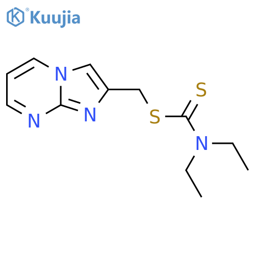 N,N-diethyl({imidazo1,2-apyrimidin-2-yl}methyl)sulfanylcarbothioamide structure