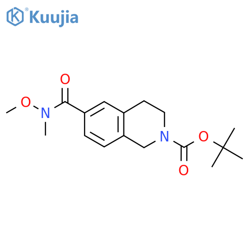 Tert-Butyl 6-(methoxy(methyl)carbamoyl)-3,4-dihydroisoquinoline-2(1H)-carboxylate structure