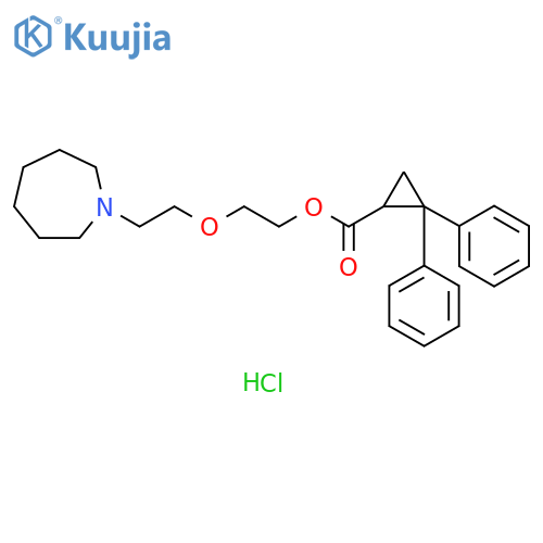 2-[2-(azepan-1-yl)ethoxy]ethyl 2,2-diphenylcyclopropanecarboxylate hydrochloride (1:1) structure