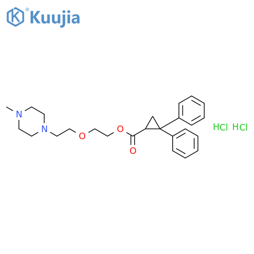 2-[2-(4-methylpiperazin-1-yl)ethoxy]ethyl 2,2-diphenylcyclopropanecarboxylate dihydrochloride structure