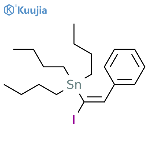 Stannane, tributyl[(1E)-1-iodo-2-phenylethenyl]- structure