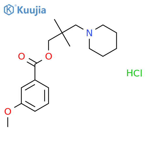 Benzoic acid, 3-methoxy-, 2,2-dimethyl-3-(1-piperidinyl)propyl ester,hydrochloride structure