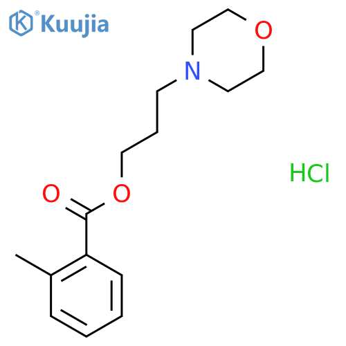 Benzoic acid, 2-methyl-, 3-(4-morpholinyl)propyl ester, hydrochloride structure