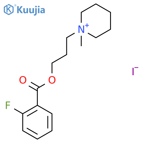 Piperidinium, 1-[3-[(2-fluorobenzoyl)oxy]propyl]-1-methyl-, iodide structure