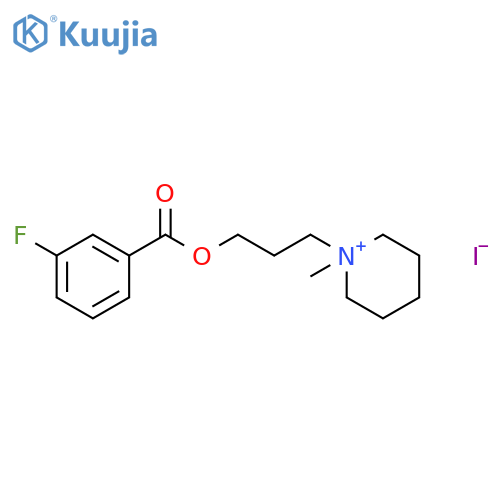 Piperidinium, 1-[3-[(3-fluorobenzoyl)oxy]propyl]-1-methyl-, iodide structure