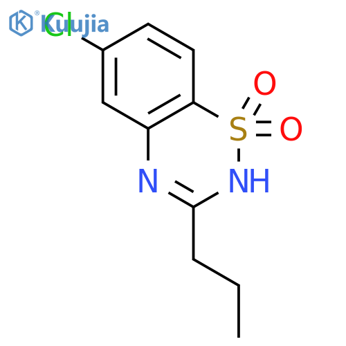 2H-1,2,4-Benzothiadiazine, 6-chloro-3-propyl-, 1,1-dioxide structure