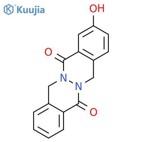 Phthalazino[2,3-b]phthalazine-5,12(7H,14H)-dione, 3-hydroxy- structure