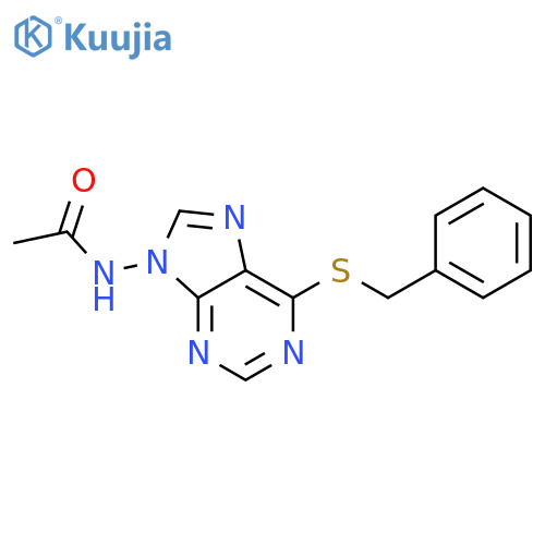 Acetamide,N-[6-[(phenylmethyl)thio]-9H-purin-9-yl]- structure