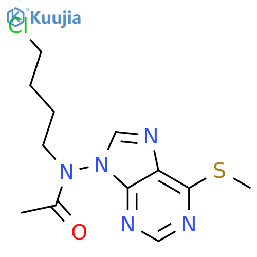 Acetamide,N-(4-chlorobutyl)-N-[6-(methylthio)-9H-purin-9-yl]- structure