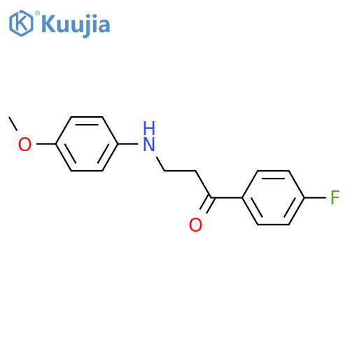 1-(4-Fluorophenyl)-3-(4-methoxyanilino)-1-propanone structure