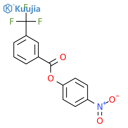 Benzoic acid, 3-(trifluoromethyl)-, 4-nitrophenyl ester structure