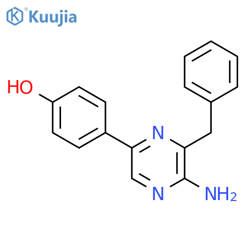 4-(5-Amino-6-benzylpyrazin-2-yl)phenol structure