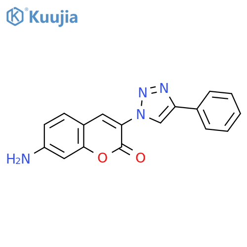 7-Amino-3-(4-phenyltriazol-1-yl)chromen-2-one structure