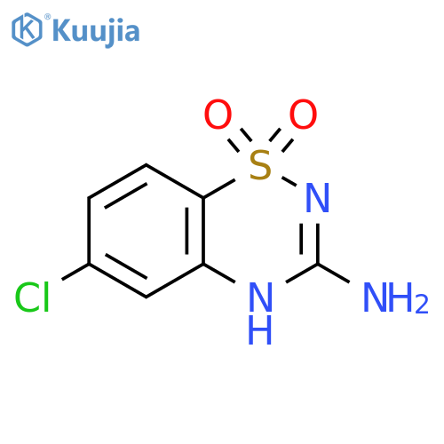 6-Chloro-2H-1,2,4-benzothiadiazine-3-amine 1,1-dioxide structure
