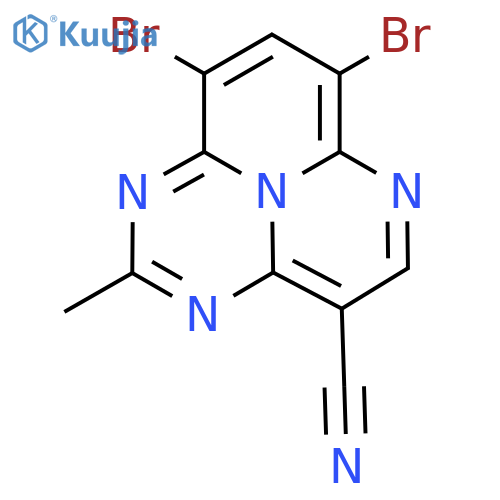 7,9-Dibromo-2-methyl-1,3,6,9b-tetraazaphenalene-4-carbonitrile structure