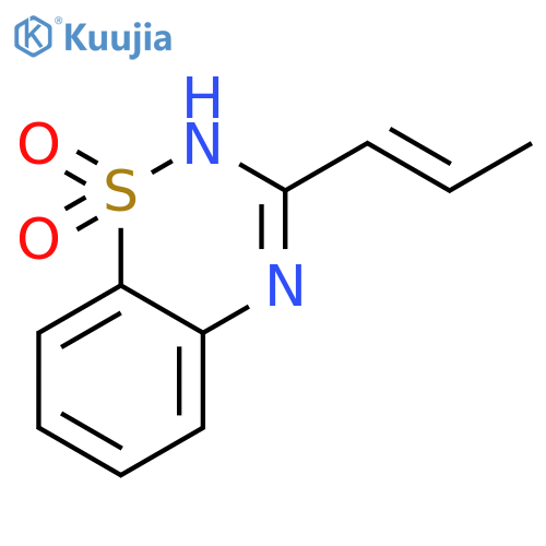 2H-1,2,4-Benzothiadiazine, 3-(1-propenyl)-, 1,1-dioxide structure