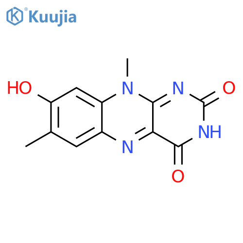Benzo[g]pteridine-2,4(3H,10H)-dione,8-hydroxy-7,10-dimethyl- structure