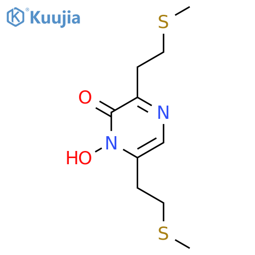 1-Hydroxy-3,6-bis[2-(methylthio)ethyl]-2(1H)-pyrazinone structure