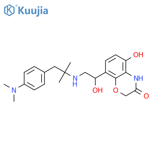 2H-1,4-BENZOXAZIN-3(4H)-ONE, 8-[2-[[2-[4-(DIMETHYLAMINO)PHENYL]-1,1-DIMETHYLETHYL]AMINO]-1-HYDROXYETHYL]-5-HYDROXY- structure