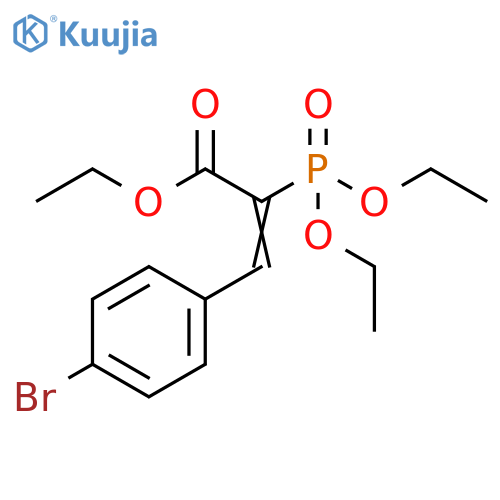 2-Propenoic acid,3-(4-bromophenyl)-2-(diethoxyphosphinyl)-, ethyl ester structure