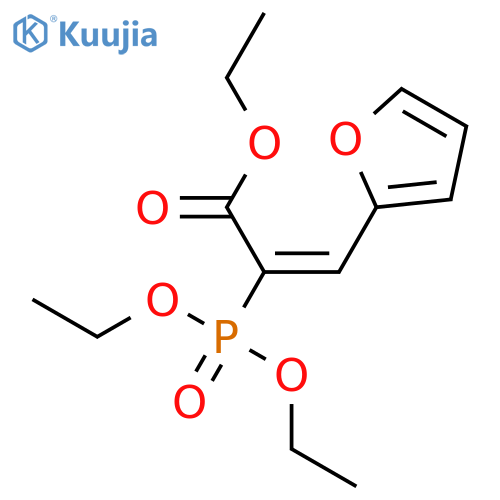 2-Propenoic acid, 2-(diethoxyphosphinyl)-3-(2-furanyl)-, ethyl ester structure