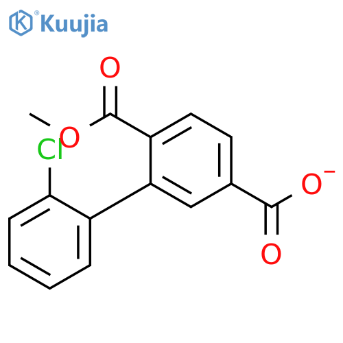 [1,1'-Biphenyl]-2,5-dicarboxylic acid, 2'-chloro-, 2-methyl ester structure