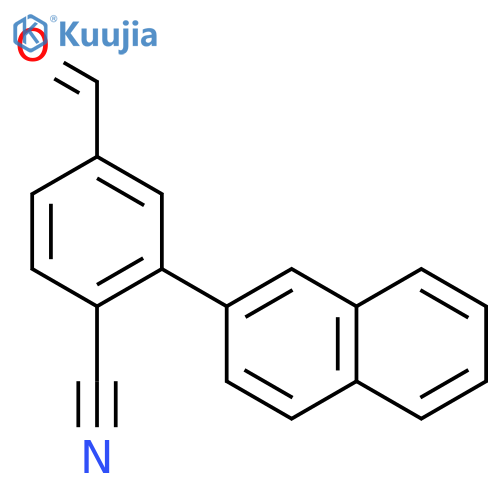 Benzonitrile, 4-formyl-2-(2-naphthalenyl)- structure