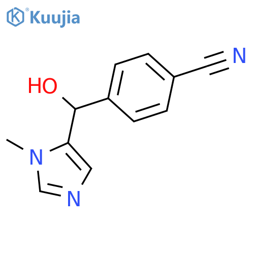 4-[hydroxy(1-methyl-1H-imidazol-5-yl)methyl]-Benzonitrile structure