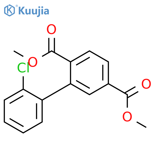 [1,1'-Biphenyl]-2,5-dicarboxylic acid, 2'-chloro-, dimethyl ester structure