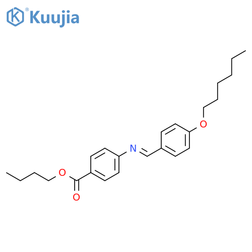 Benzoic acid,4-[[[4-(hexyloxy)phenyl]methylene]amino]-, butyl ester structure