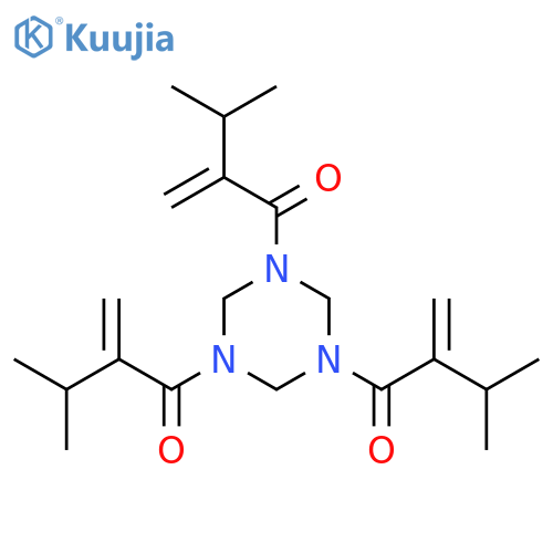 1,3,5-Triazine, hexahydro-1,3,5-tris(3-methyl-2-methylene-1-oxobutyl)- structure