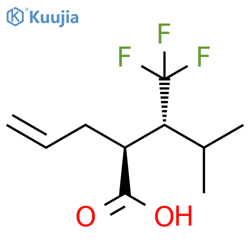 4-Pentenoic acid, 2-[(1R)-2-methyl-1-(trifluoromethyl)propyl]-, (2S)-rel- structure