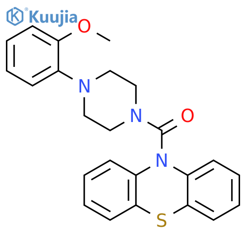 10-4-(2-methoxyphenyl)piperazine-1-carbonyl-10H-phenothiazine structure