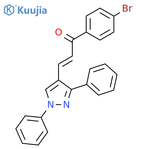 2-Propen-1-one, 1-(4-bromophenyl)-3-(1,3-diphenyl-1H-pyrazol-4-yl)- structure