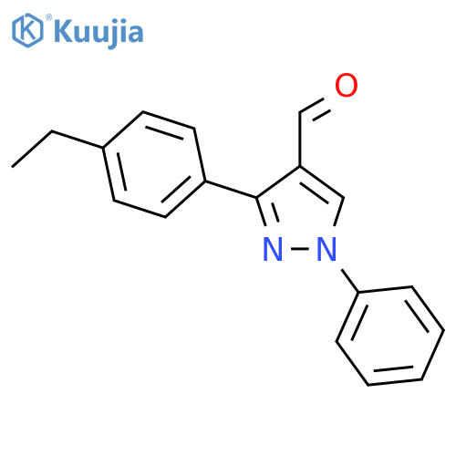 3-(4-ethylphenyl)-1-phenyl-1H-pyrazole-4-carbaldehyde structure