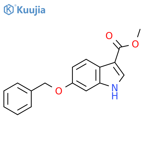 1H-Indole-3-carboxylic acid, 6-(phenylmethoxy)-, methyl ester structure