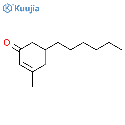 3-Methyl-5-hexyl-2-cyclohexen-1-one structure