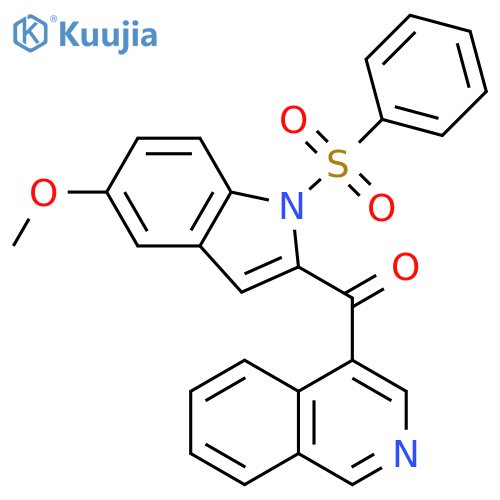 1H-Indole, 2-(4-isoquinolinylcarbonyl)-5-methoxy-1-(phenylsulfonyl)- structure