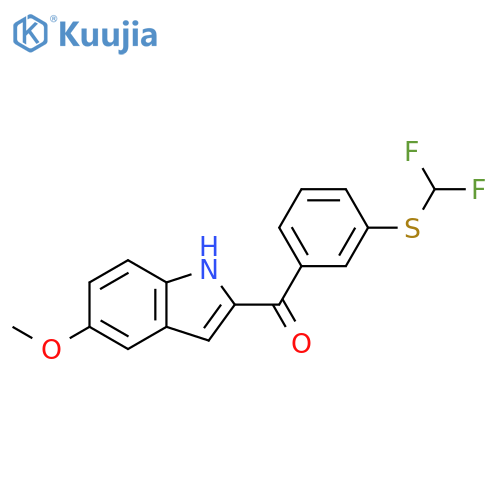 Methanone, [3-[(difluoromethyl)thio]phenyl](5-methoxy-1H-indol-2-yl)- structure