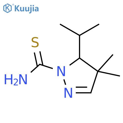 1H-Pyrazole-1-carbothioamide,4,5-dihydro-4,4-dimethyl-5-(1-methylethyl)- structure