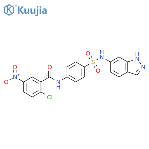 Benzamide,2-chloro-N-[4-[(1H-indazol-6-ylamino)sulfonyl]phenyl]-5-nitro- structure