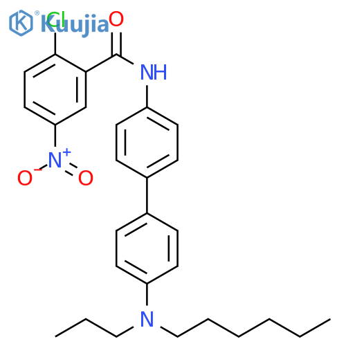 Benzamide,2-chloro-N-[4'-(hexylpropylamino)[1,1'-biphenyl]-4-yl]-5-nitro- structure