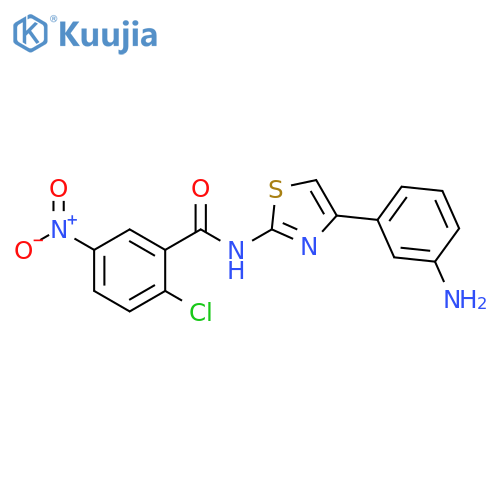 Benzamide, N-[4-(3-aminophenyl)-2-thiazolyl]-2-chloro-5-nitro- structure