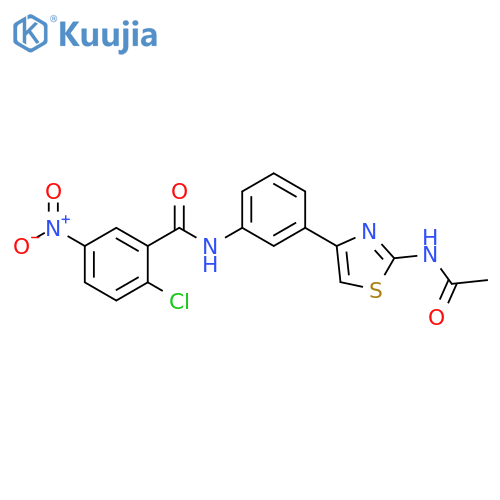 Benzamide, N-[3-[2-(acetylamino)-4-thiazolyl]phenyl]-2-chloro-5-nitro- structure
