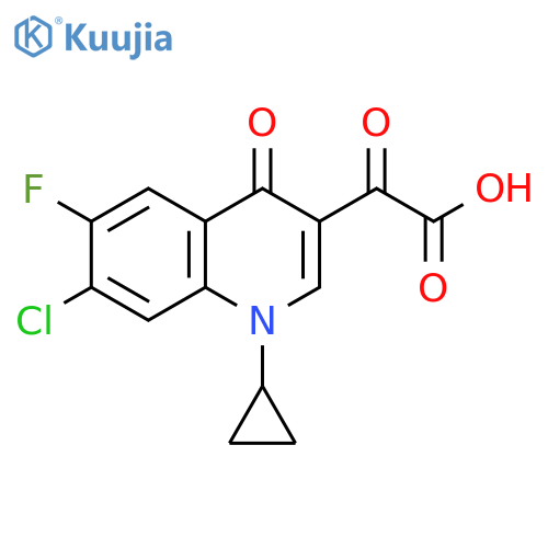 7-Chloro-1-cyclopropyl-6-fluoro-1,4-dihydro-α,4-dioxo-3-quinolineacetic acid structure