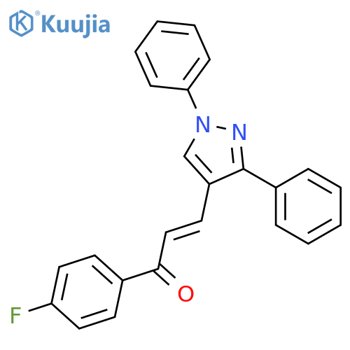 2-Propen-1-one, 3-(1,3-diphenyl-1H-pyrazol-4-yl)-1-(4-fluorophenyl)- structure