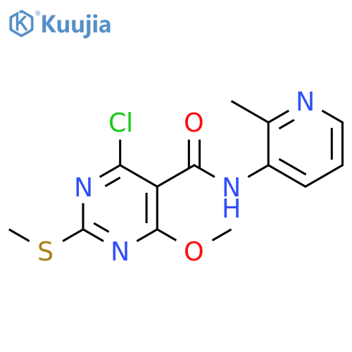 5-Pyrimidinecarboxamide,4-chloro-6-methoxy-N-(2-methyl-3-pyridinyl)-2-(methylthio)- structure