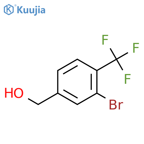 [3-bromo-4-(trifluoromethyl)phenyl]methanol structure