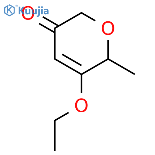 2H-Pyran-3(6H)-one, 5-ethoxy-6-methyl- structure